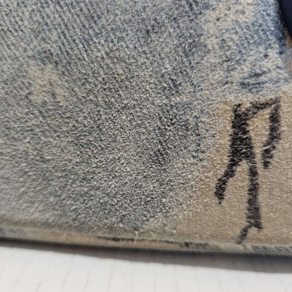 Valentino By Mario Valentino Luisa Blue Denim Zebra Large Leather Handbag Purse - Picture 6 of 16